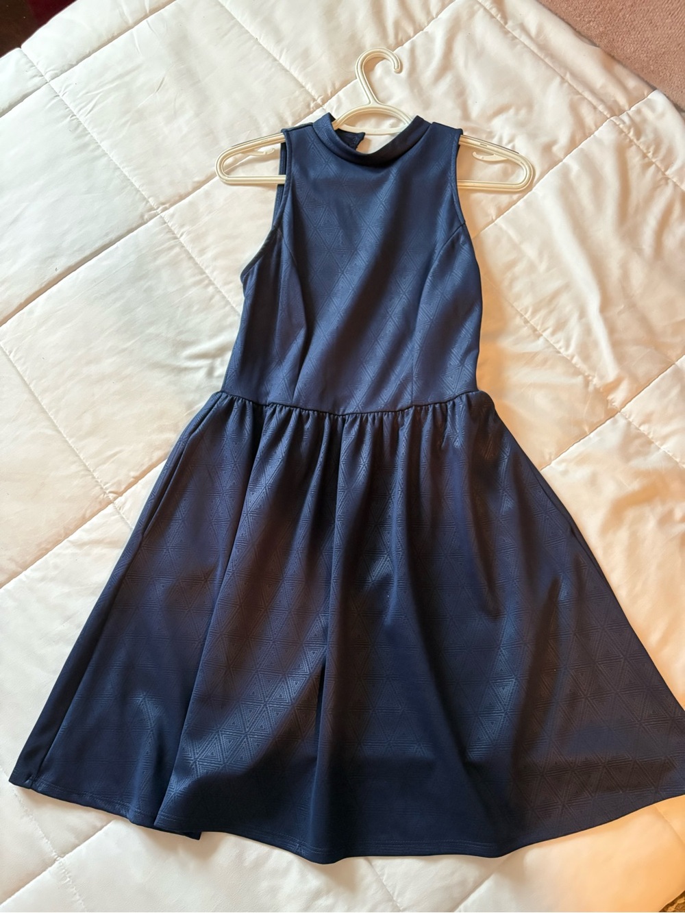 Women’s Navy Sleeveless Fit & Flare Dress